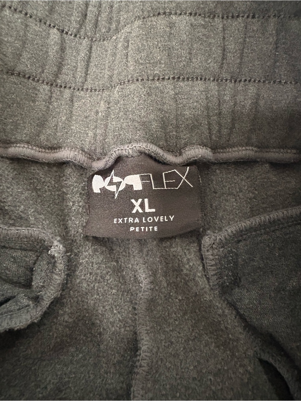 Women’s Pop flex Petite Wide-Leg Drawstring Lounge Pants - Charcoal - Picture 3 of 10